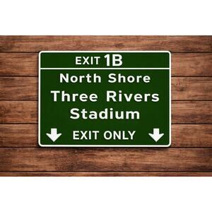 Three Rivers Stadium Exit Road Sign Pittsburgh Pennsylvania Baseball Pirates